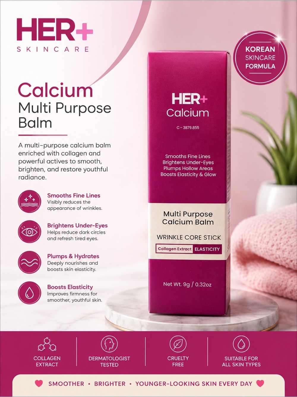 Calcium Multi Purpose Balm - Collogen Extract Elasticity